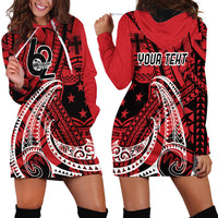 Custom Samoa Manuia le 62 Tausaga O le Tutoatasi Hoodie Dress Samoan Tatau Red Art LT9 - Polynesian Pride