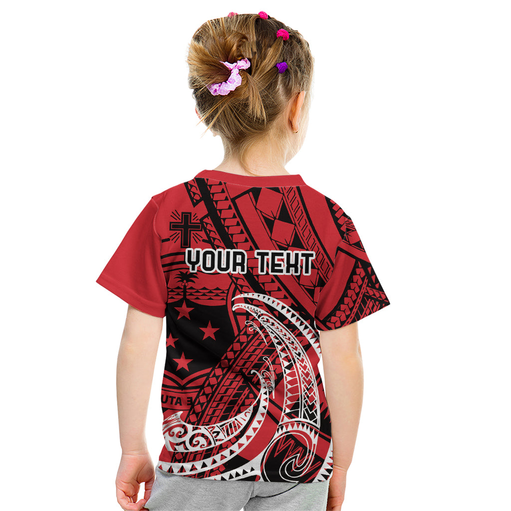 Custom Samoa Manuia le 62 Tausaga O le Tutoatasi Kid T Shirt Samoan Tatau Red Art LT9 - Polynesian Pride