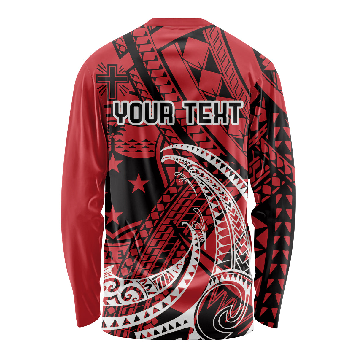 Custom Samoa Manuia le 62 Tausaga O le Tutoatasi Long Sleeve Shirt Samoan Tatau Red Art LT9 - Polynesian Pride
