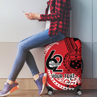 Custom Samoa Manuia le 62 Tausaga O le Tutoatasi Luggage Cover Samoan Tatau Red Art LT9 - Polynesian Pride