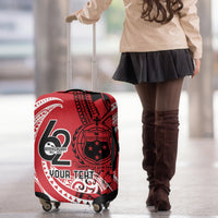 Custom Samoa Manuia le 62 Tausaga O le Tutoatasi Luggage Cover Samoan Tatau Red Art LT9 - Polynesian Pride