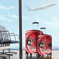 Custom Samoa Manuia le 62 Tausaga O le Tutoatasi Luggage Cover Samoan Tatau Red Art LT9 - Polynesian Pride