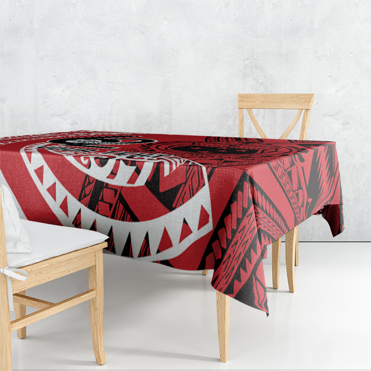 Custom Samoa Manuia le 62 Tausaga O le Tutoatasi Tablecloth Samoan Tatau Red Art LT9 - Polynesian Pride