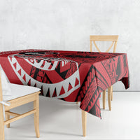 Custom Samoa Manuia le 62 Tausaga O le Tutoatasi Tablecloth Samoan Tatau Red Art LT9 - Polynesian Pride