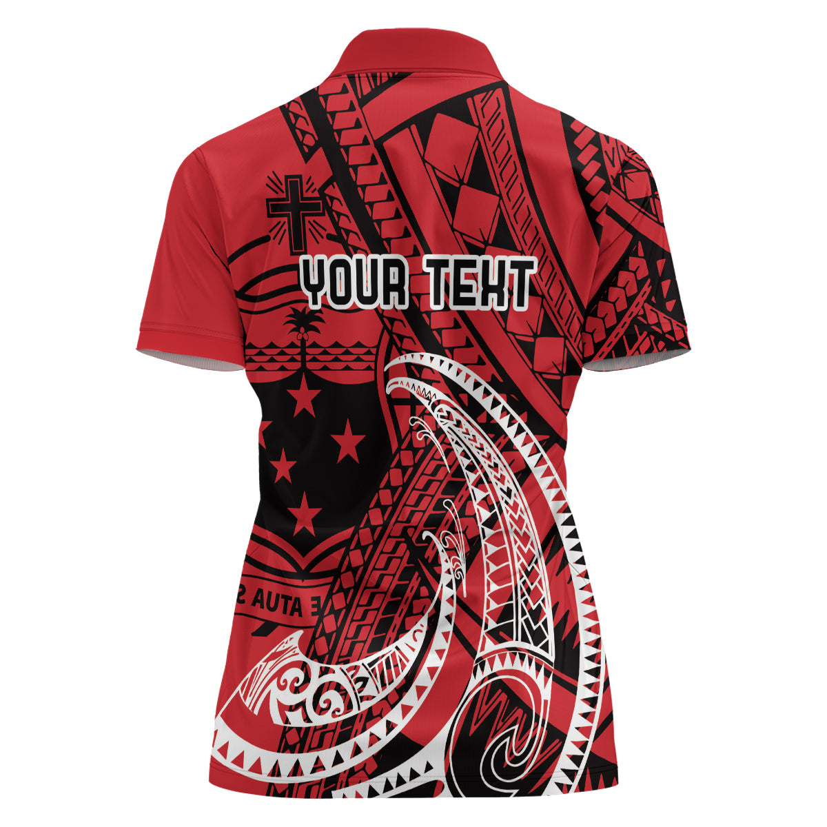 Custom Samoa Manuia le 62 Tausaga O le Tutoatasi Women Polo Shirt Samoan Tatau Red Art LT9 - Polynesian Pride