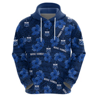 (Custom Text and Number) Manu Samoa Rugby Hoodie Polynesian Style With Hibiscus LT9 - Polynesian Pride