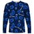 (Custom Text And Number) Manu Samoa Rugby Long Sleeve Shirt Polynesian Style With Hibiscus LT9 Unisex Blue - Polynesian Pride