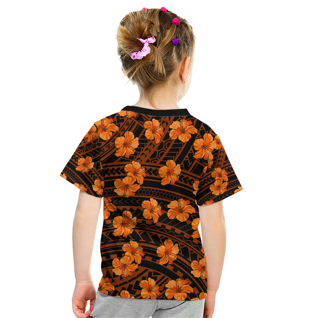 Polynesian Pride Hawaii Style With Hibiscus Kid T Shirt Gold LT9 - Polynesian Pride