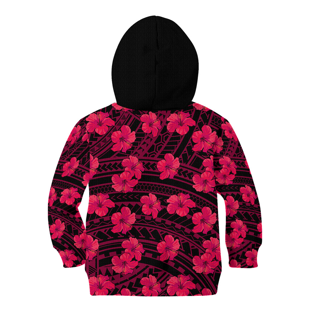 Polynesian Pride Hawaii Style With Hibiscus Kid Hoodie Pink LT9 - Polynesian Pride