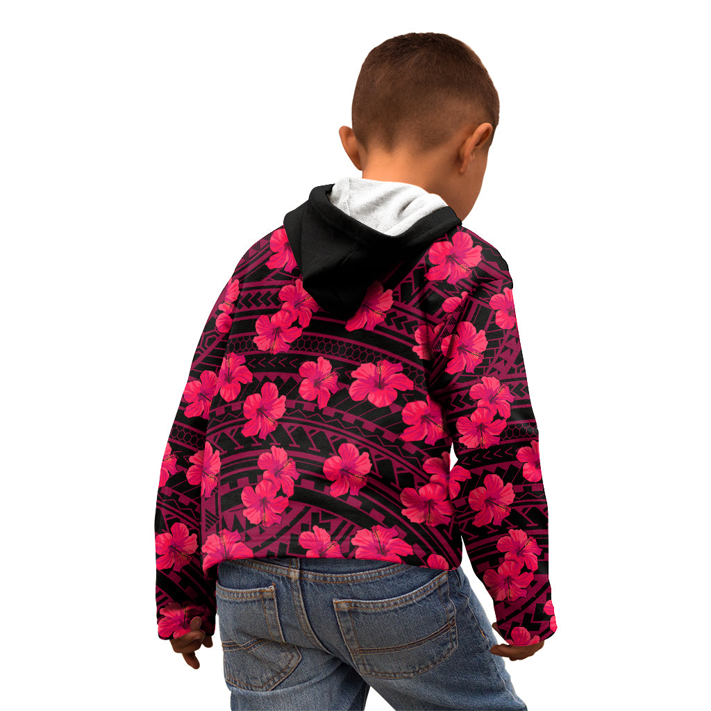 Polynesian Pride Hawaii Style With Hibiscus Kid Hoodie Pink LT9 - Polynesian Pride