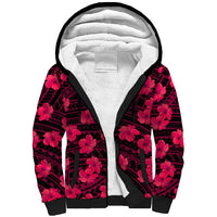Polynesian Pride Hawaii Style With Hibiscus Sherpa Hoodie Pink LT9 Unisex Pink - Polynesian Pride