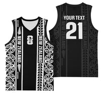 Custom New Zealand Football White Fern Supporter Basketball Jersey LT9 - Polynesian Pride