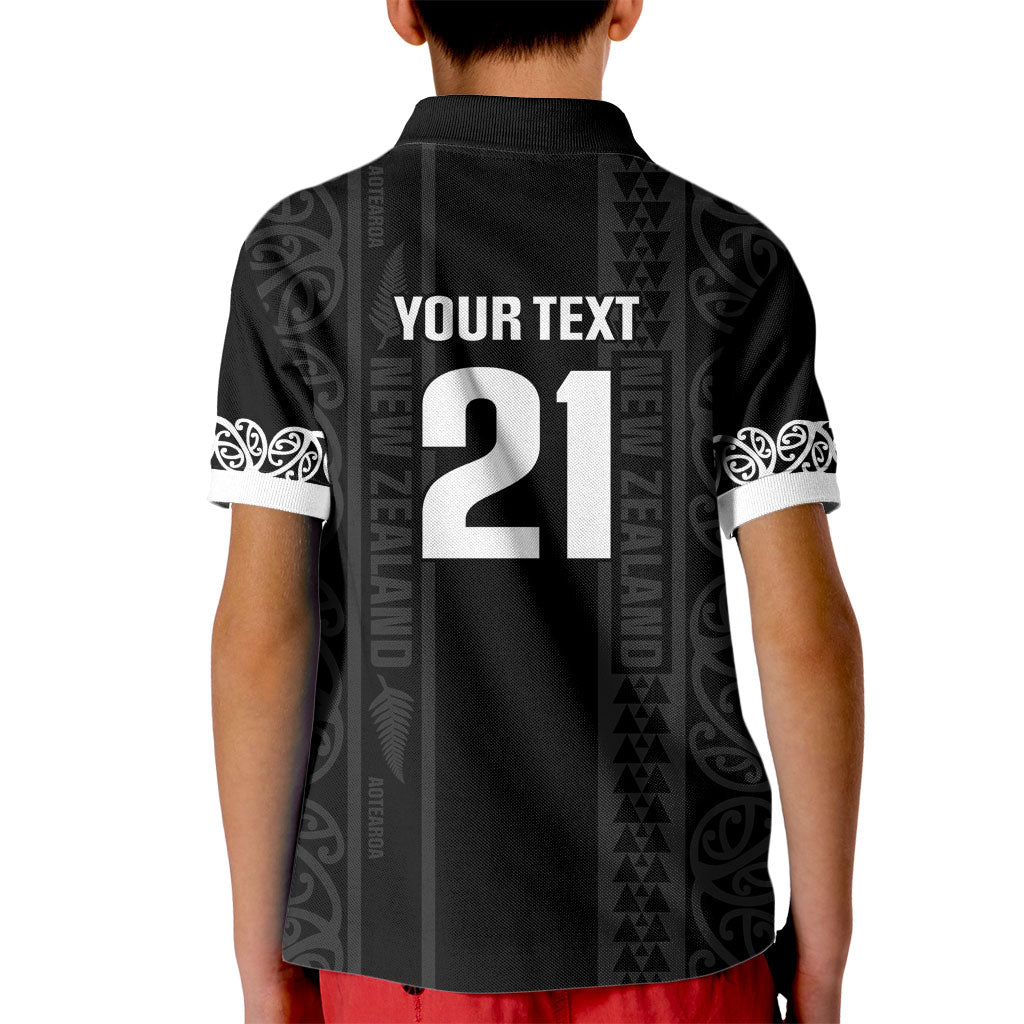 Custom New Zealand Football White Fern Supporter Kid Polo Shirt LT9 - Polynesian Pride