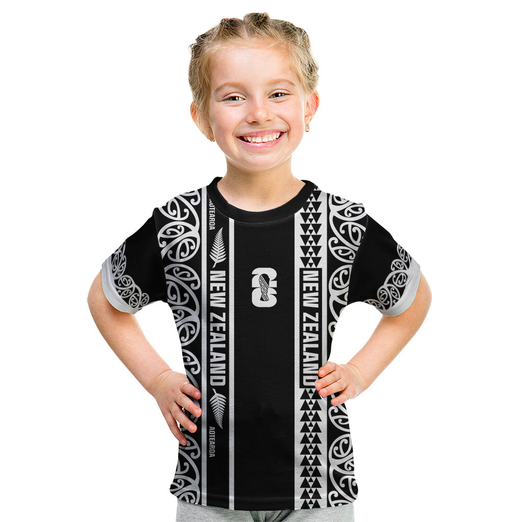 Custom New Zealand Football White Fern Supporter Kid T Shirt