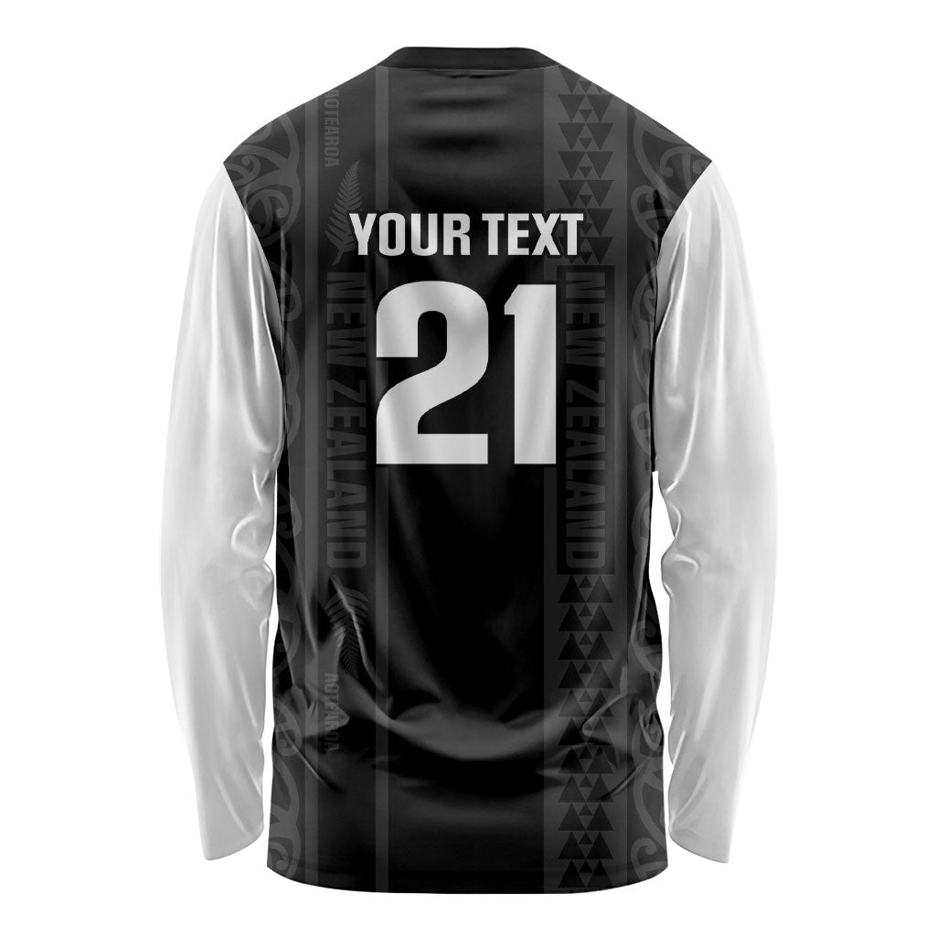 Custom New Zealand Football White Fern Supporter Long Sleeve Shirt LT9 - Polynesian Pride