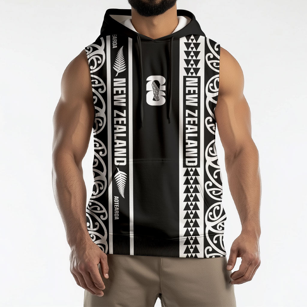 Custom New Zealand Football White Fern Supporter Sleeveless Hoodie LT9 - Polynesian Pride