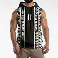 Custom New Zealand Football White Fern Supporter Sleeveless Zip Hoodie LT9 - Polynesian Pride