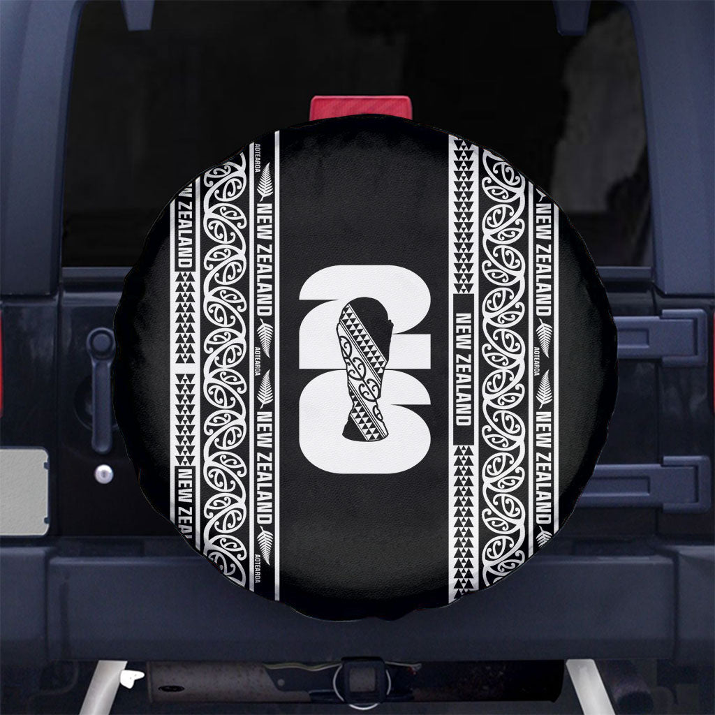 New Zealand Football White Fern Supporter Spare Tire Cover LT9 No hole Black - Polynesian Pride