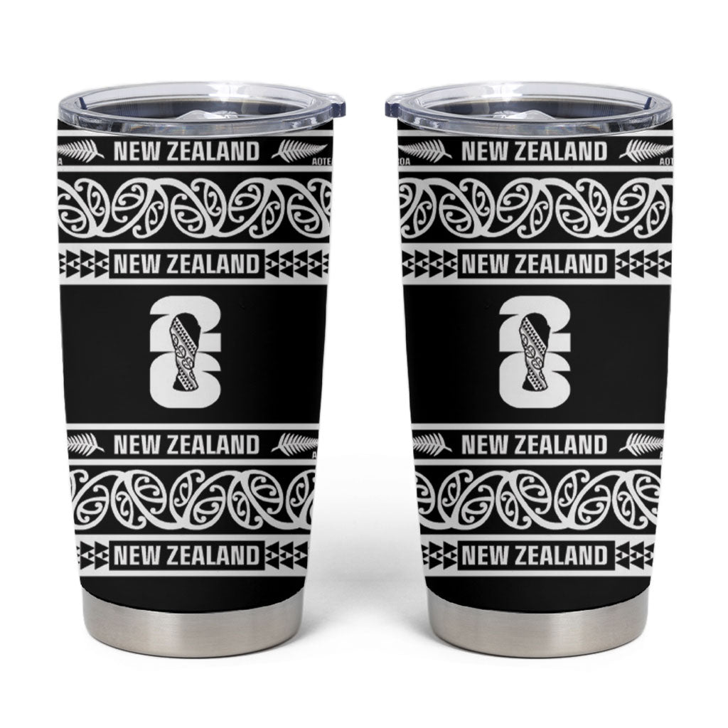 New Zealand Football White Fern Supporter Tumbler Cup LT9 Black - Polynesian Pride