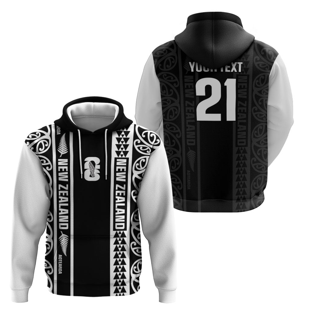 Custom New Zealand Football White Fern Supporter Zip Hoodie LT9 - Polynesian Pride
