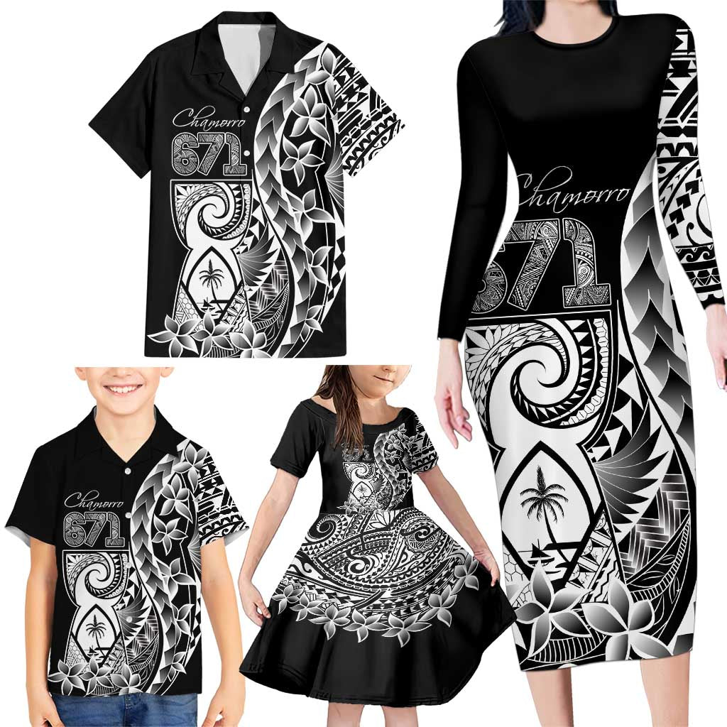 671 Guam Personalised Family Matching Long Sleeve Bodycon Dress and Hawaiian Shirt Latte Stone Tribal LT9 - Polynesian Pride