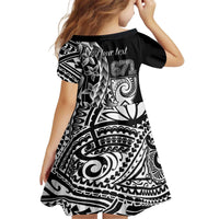 671 Guam Personalised Family Matching Off Shoulder Short Dress and Hawaiian Shirt Latte Stone Tribal LT9 - Polynesian Pride