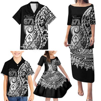 671 Guam Personalised Family Matching Puletasi and Hawaiian Shirt Latte Stone Tribal LT9 - Polynesian Pride