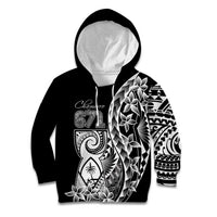 671 Guam Personalised Kid Hoodie Latte Stone Tribal LT9 Hoodie Black - Polynesian Pride