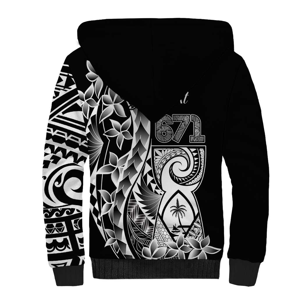 671 Guam Personalised Sherpa Hoodie Latte Stone Tribal LT9 - Polynesian Pride