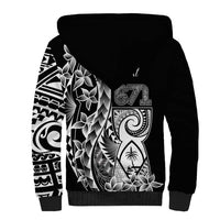671 Guam Personalised Sherpa Hoodie Latte Stone Tribal LT9 - Polynesian Pride