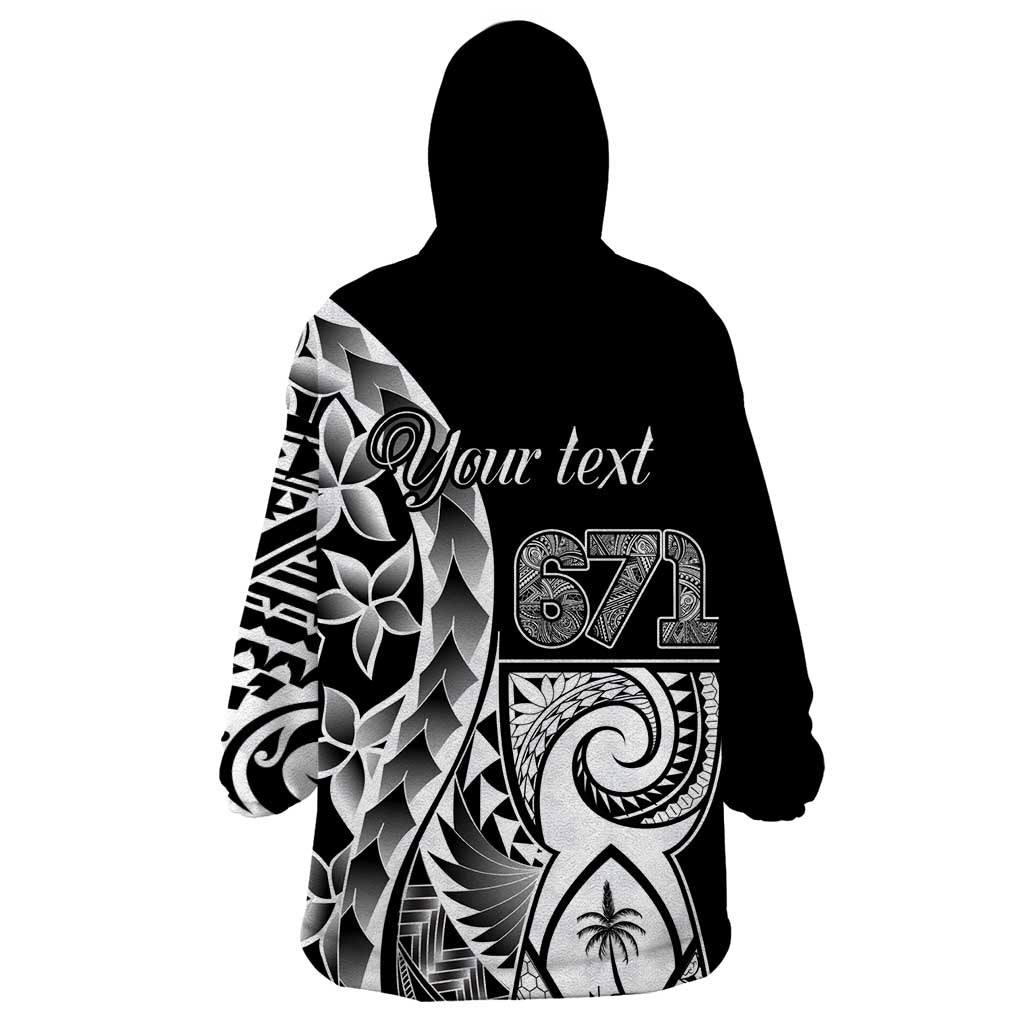 671 Guam Personalised Wearable Blanket Hoodie Latte Stone Tribal LT9 - Polynesian Pride