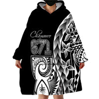 671 Guam Personalised Wearable Blanket Hoodie Latte Stone Tribal LT9 - Polynesian Pride