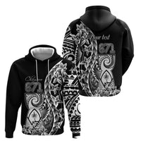 671 Guam Personalised Zip Hoodie Latte Stone Tribal LT9 - Polynesian Pride