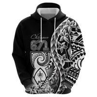 671 Guam Personalised Zip Hoodie Latte Stone Tribal LT9 - Polynesian Pride
