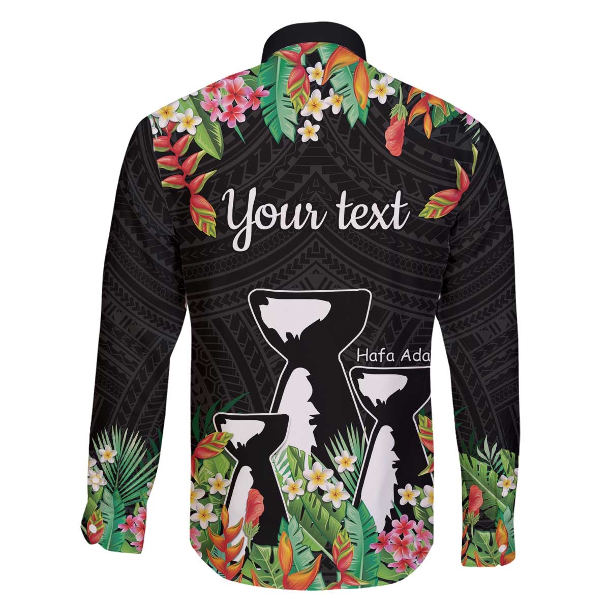 671 Guam Personalised Family Matching Puletasi and Hawaiian Shirt Latte Stone and Tropical Flowers LT9 - Polynesian Pride