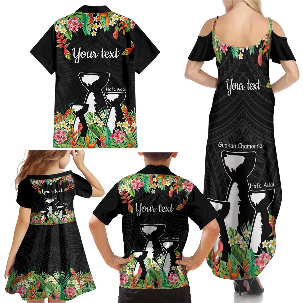 671 Guam Personalised Family Matching Summer Maxi Dress and Hawaiian Shirt Latte Stone and Tropical Flowers LT9 - Polynesian Pride