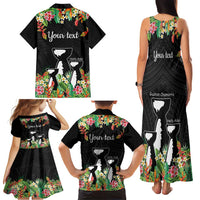 671 Guam Personalised Family Matching Tank Maxi Dress and Hawaiian Shirt Latte Stone and Tropical Flowers LT9 - Polynesian Pride