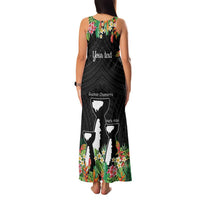 671 Guam Personalised Family Matching Tank Maxi Dress and Hawaiian Shirt Latte Stone and Tropical Flowers LT9 - Polynesian Pride