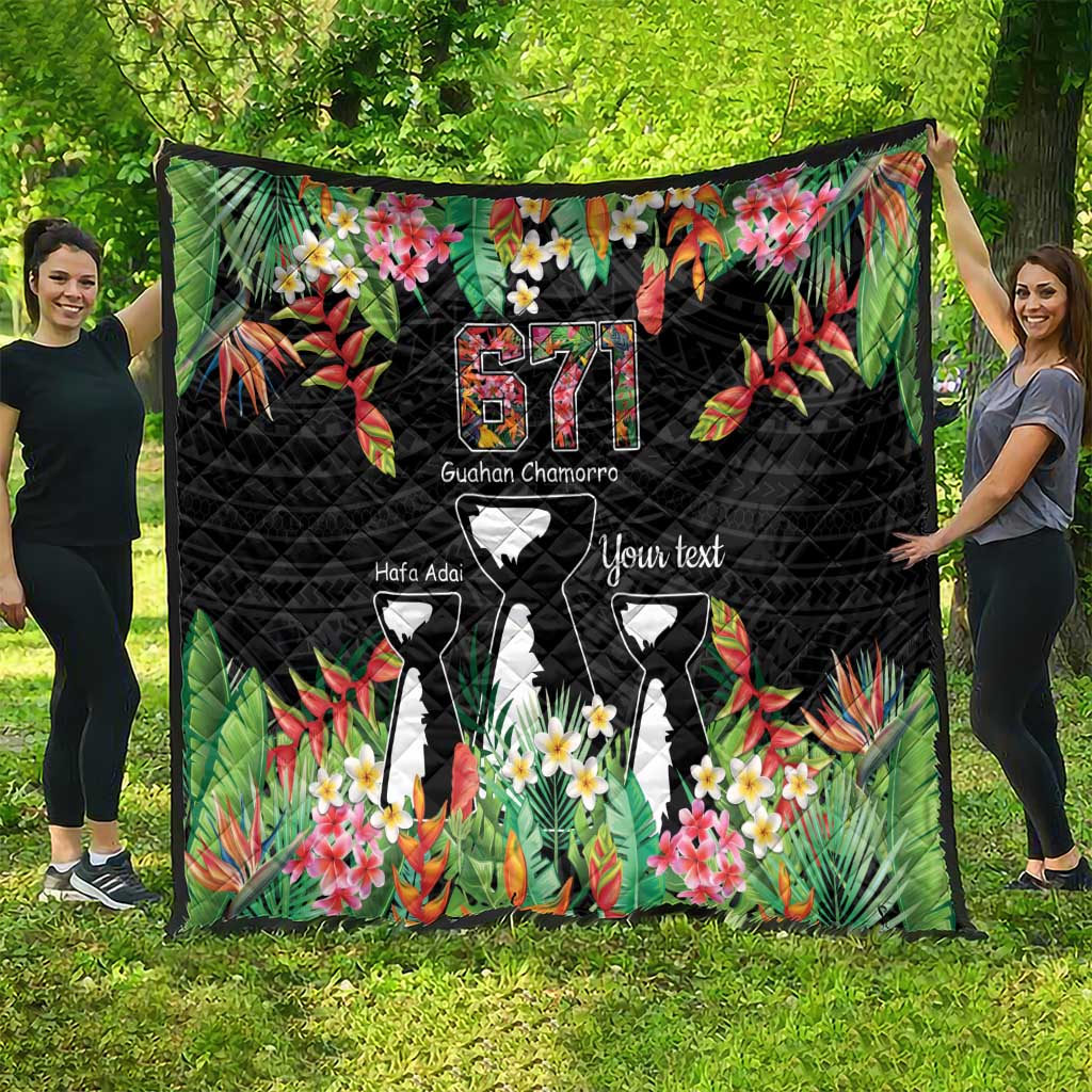 671 Guam Personalised Quilt Latte Stone and Tropical Flowers LT9 - Polynesian Pride