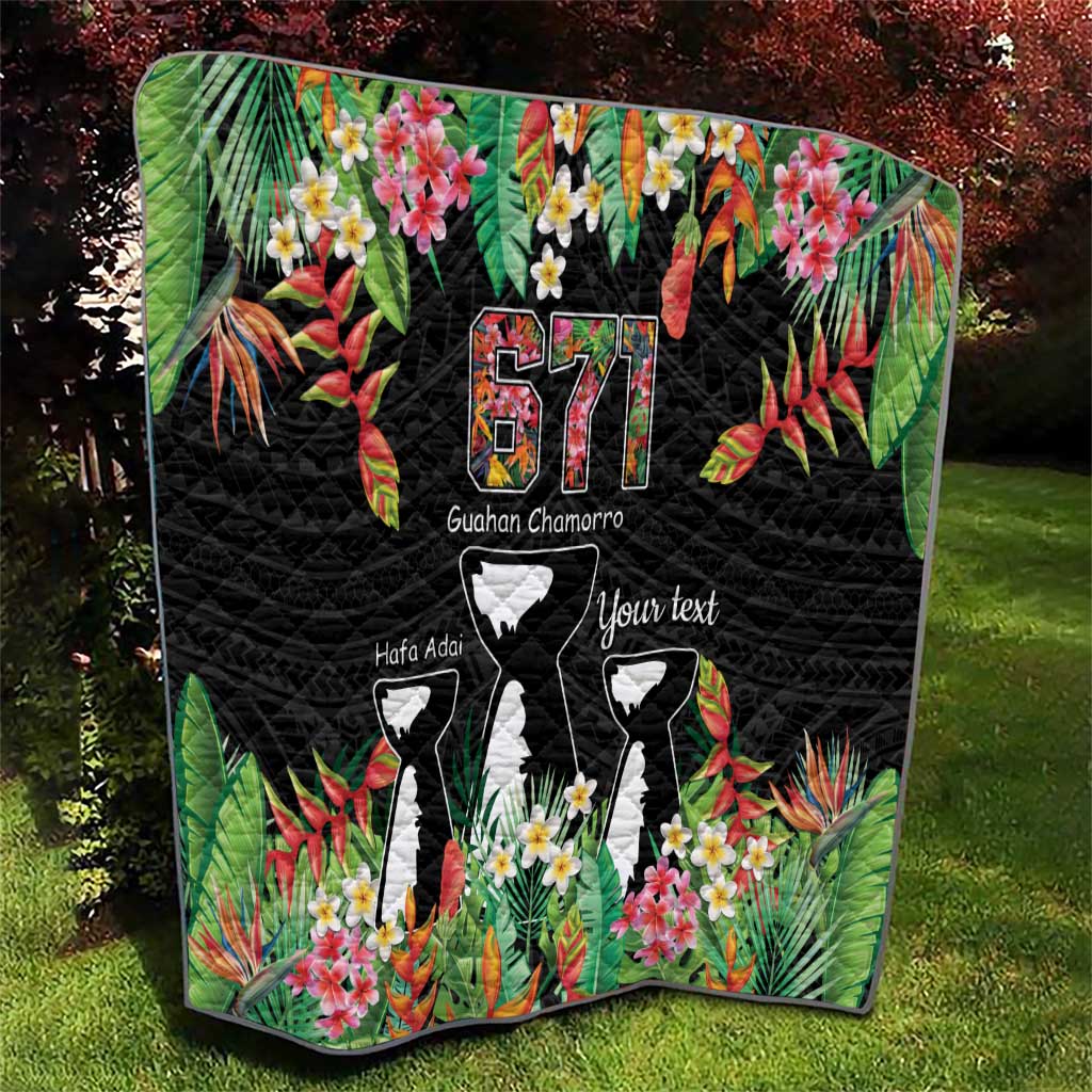 671 Guam Personalised Quilt Latte Stone and Tropical Flowers LT9 - Polynesian Pride