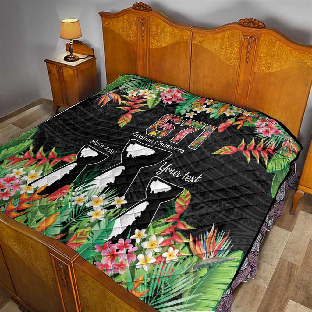671 Guam Personalised Quilt Latte Stone and Tropical Flowers LT9 - Polynesian Pride