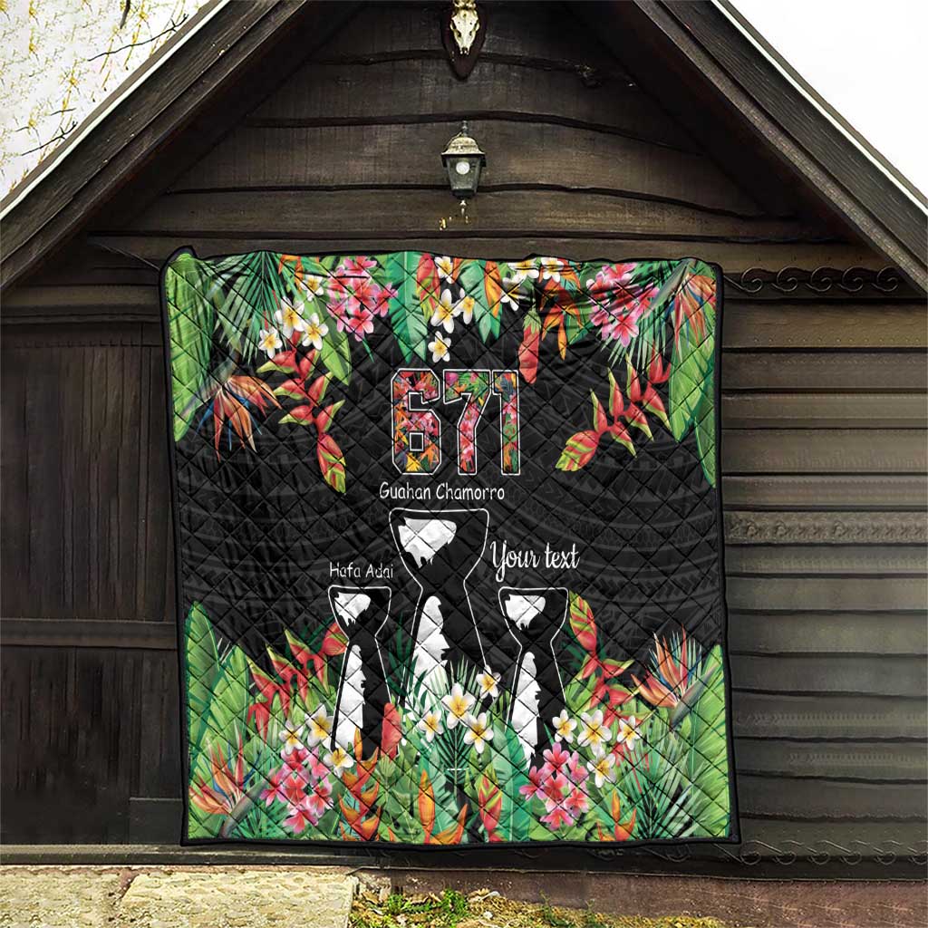 671 Guam Personalised Quilt Latte Stone and Tropical Flowers LT9 - Polynesian Pride
