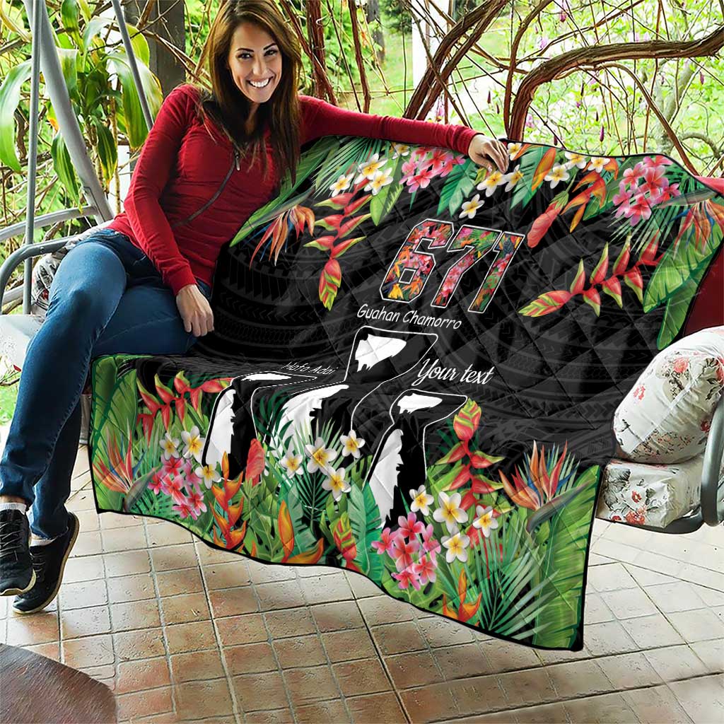 671 Guam Personalised Quilt Latte Stone and Tropical Flowers LT9 - Polynesian Pride