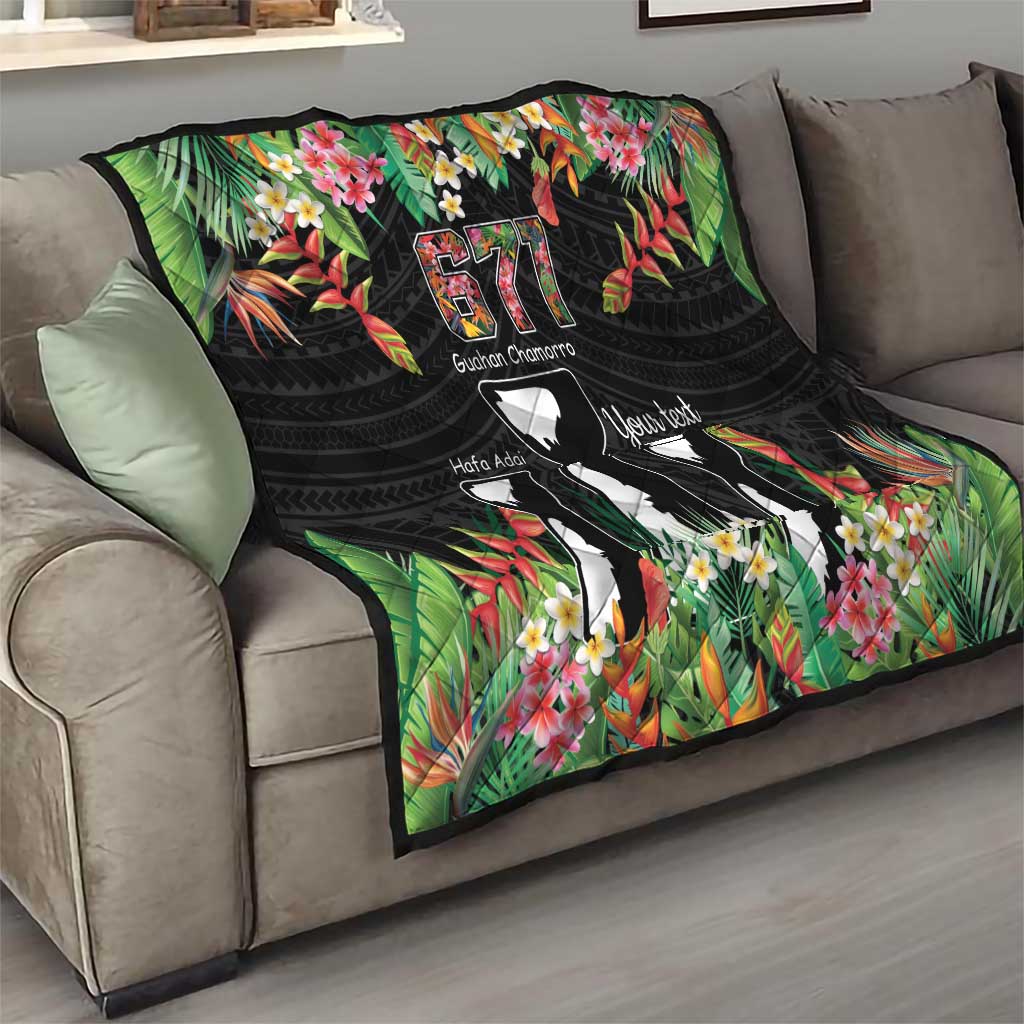 671 Guam Personalised Quilt Latte Stone and Tropical Flowers LT9 - Polynesian Pride