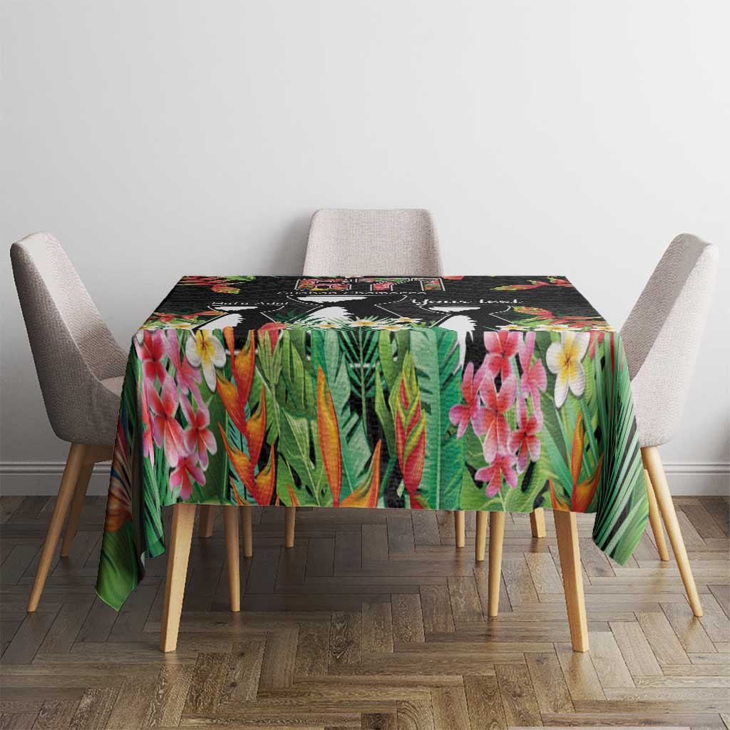 671 Guam Personalised Tablecloth Latte Stone and Tropical Flowers