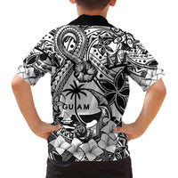 Guam Hafa Adai Guasali Flowers Family Matching Off The Shoulder Long Sleeve Dress and Hawaiian Shirt LT9 - Polynesian Pride