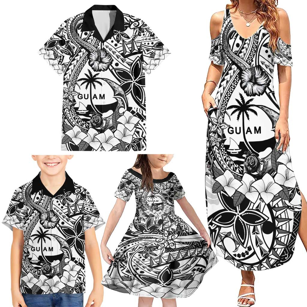 Guam Hafa Adai Guasali Flowers Family Matching Summer Maxi Dress and Hawaiian Shirt LT9 - Polynesian Pride