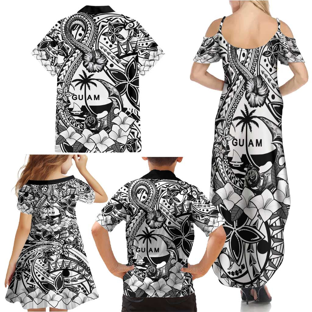 Guam Hafa Adai Guasali Flowers Family Matching Summer Maxi Dress and Hawaiian Shirt LT9 - Polynesian Pride