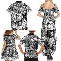 Guam Hafa Adai Guasali Flowers Family Matching Summer Maxi Dress and Hawaiian Shirt LT9 - Polynesian Pride