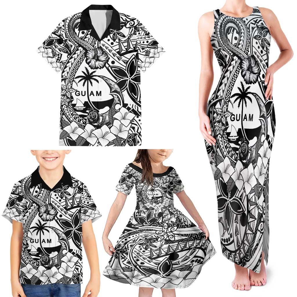 Guam Hafa Adai Guasali Flowers Family Matching Tank Maxi Dress and Hawaiian Shirt LT9 - Polynesian Pride